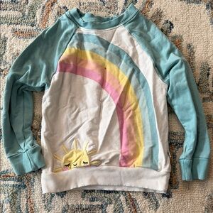 Little Sleepies Teal and Rainbow Sweatshirt